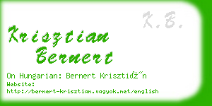 krisztian bernert business card